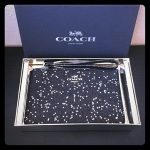 Coach Holiday Glitter Boxed Wristlet - Midnight